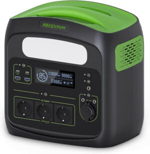 NECESPOW Tragbare Powerstation N7576 700W (Spitze 1400W) 576Wh, Powerstation LiFePO4 180000 mAh Akku Reine
