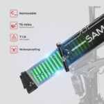 Faltbares elektrisches Mountainbike Samebike LO26 weiß – faltbar, 26", 350W, auswechselbarer Akku 10.4 Ah