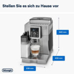 De'Longhi ECAM 23.466.S Kaffeevollautomat mit Milchsystem, Cappuccino und Espresso auf Knopfdruck, Digitaldisplay