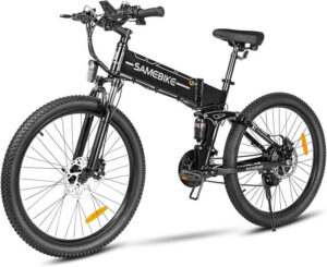 Samebike LO26 26″ 48V 500w 21 Speed Folding Ebike 10ah Herren Mountain Bike Electric Assisted Bike – Schwarz