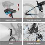 Faltbares elektrisches Mountainbike Samebike LO26 Schwarz – faltbar, 26", 350W, auswechselbarer Akku 10.4 Ah
