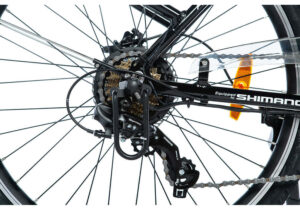 Moma Bikes Ebike 26.2 Shimano 7V elektrisches City Bike mit hydraulischen Scheibenbremsen und 36V 16AH Lithium