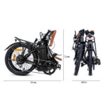 Moma Bikes Elektrisches City – Faltrad E-Bike, E – 20.2, Aluminium, SHIMANO 7V, Bat. Lithium – Ionen 36V 16Ah