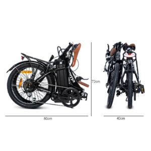 Moma Bikes Elektrisches City – Faltrad E-Bike, E – 20.2, Aluminium, SHIMANO 7V, Bat. Lithium – Ionen 36V 16Ah